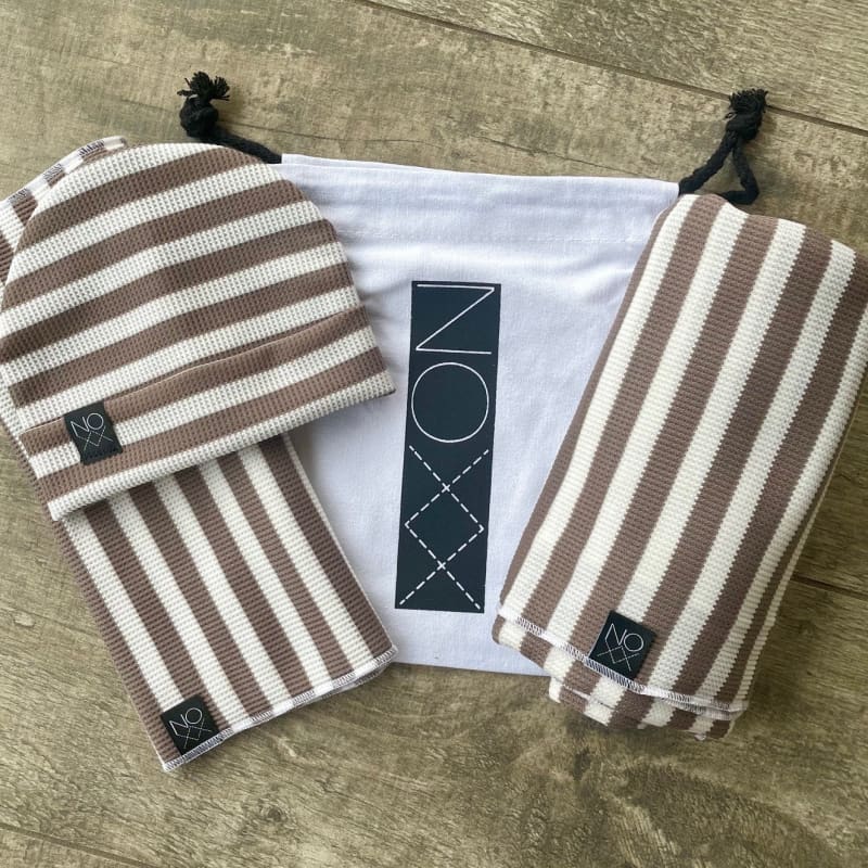 OOAK Mocha Stripes | Infant Bundle - blankets