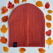 Orange | Cozy Waffle Knit Beanie - Beanies