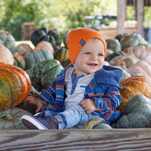 Orange | Jersey Knit Beanie - Beanies