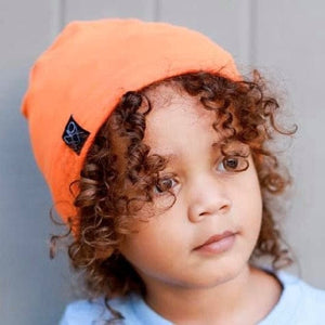 Orange | Jersey Knit Beanie - Beanies