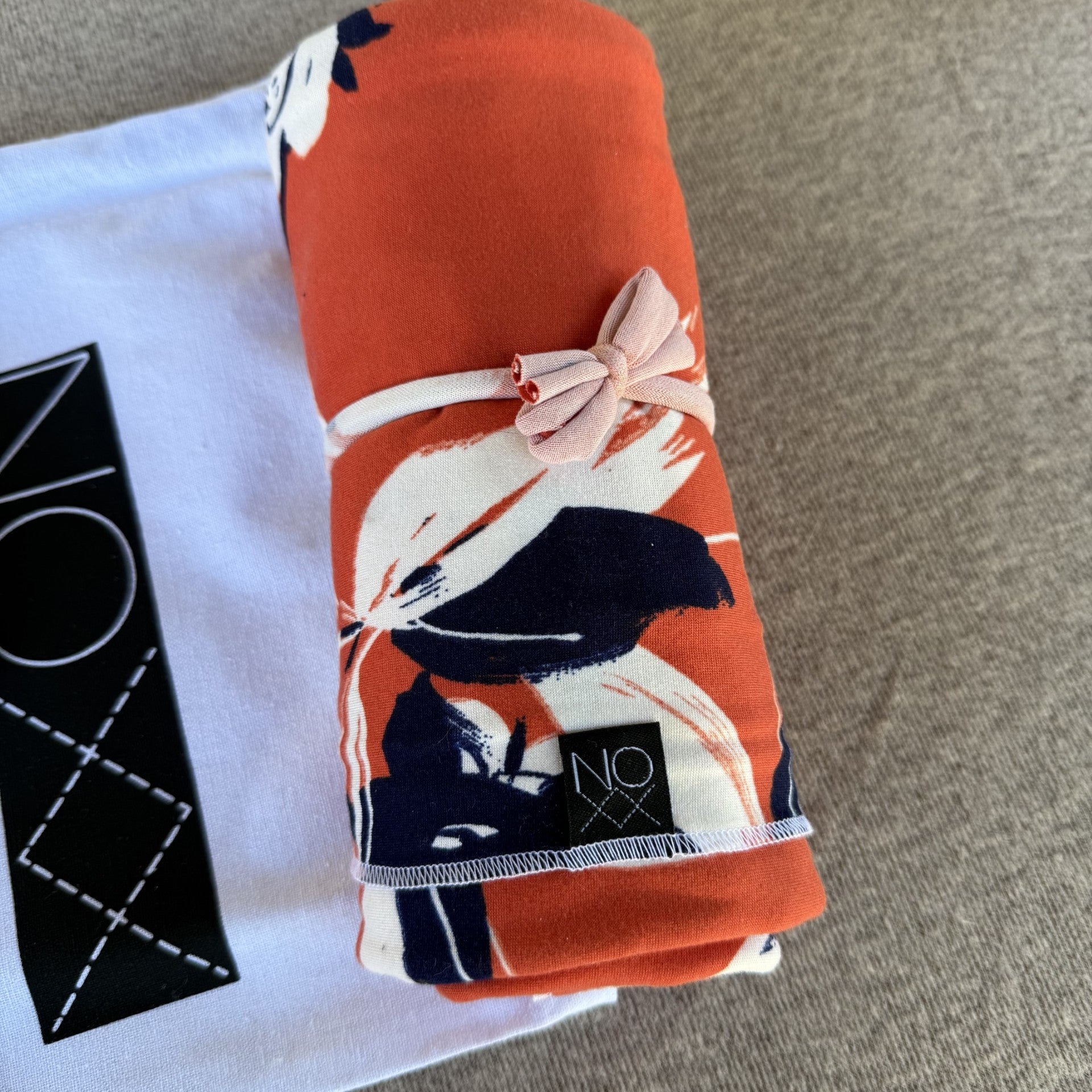 Orange/Navy Floral | Newborn or Infant Bundle