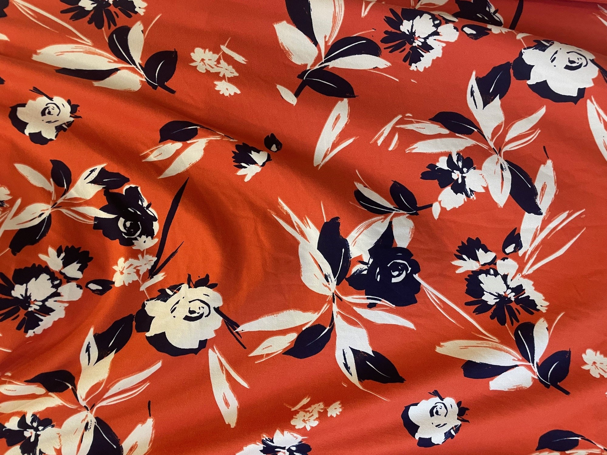 Orange/Navy Floral | Newborn or Infant Bundle