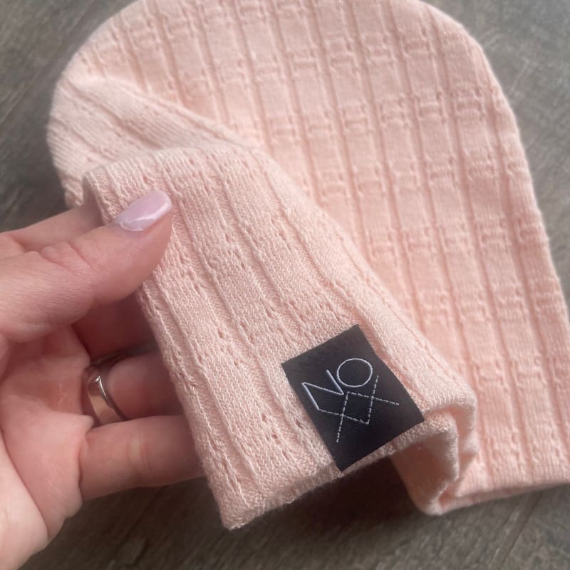 Peachy Keen | Sweater Knit Beanie - Beanies