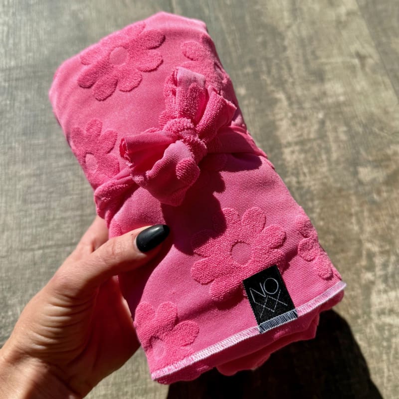 Pink Daisy Flowers | Baby Blanket + Lovie Bundle - blankets