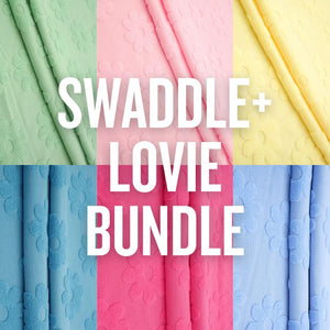 Pink Daisy Flowers | Swaddle + Lovie Bundle - blankets