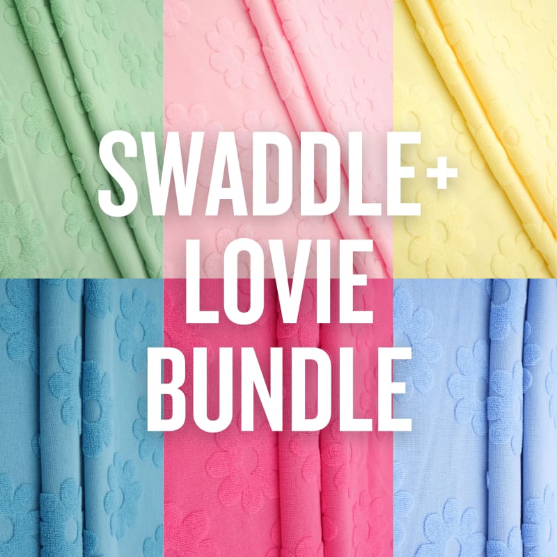 Pink Daisy Flowers | Swaddle + Lovie Bundle - blankets