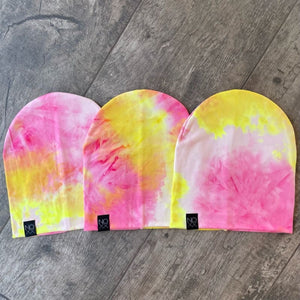 Pink Lemonade Tie-Dye | Jersey Knit Beanie - Beanies