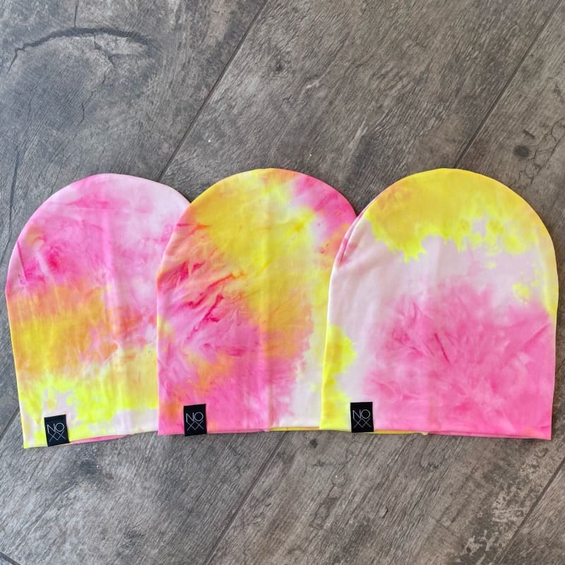 Pink Lemonade Tie-Dye | Jersey Knit Beanie - Beanies