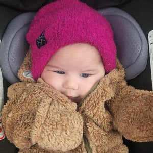 Plush Teddy Beanie | Magenta - Beanies