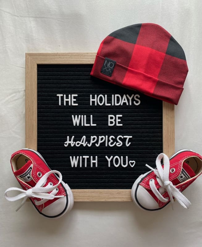 Red/Black Buffalo Plaid | Jersey Knit Beanie - Beanies