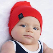 Red | Jersey Knit Beanie - Beanies