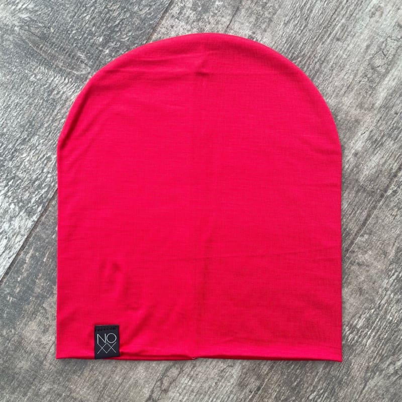 Red | Jersey Knit Beanie - Beanies