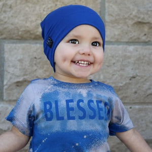 Royal Blue | Jersey Knit Beanie - Beanies