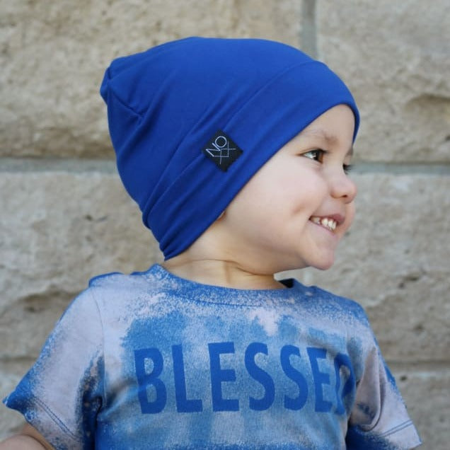 Royal Blue | Jersey Knit Beanie - Beanies