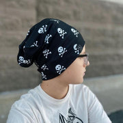 Skulls | Jersey Knit Beanie - Beanies
