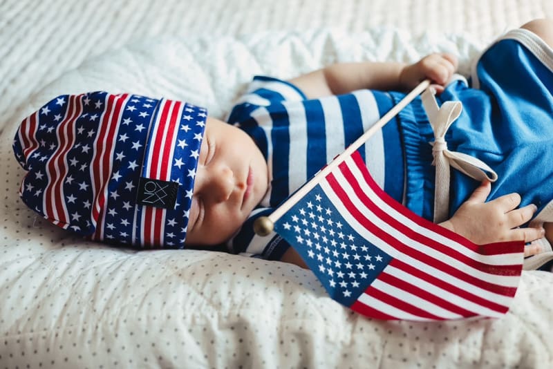 Stars & Stripes | Jersey Knit Beanie - Beanies