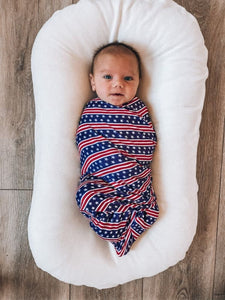 Stars & Stripes | Swaddle or Kids Throw Blanket - blankets