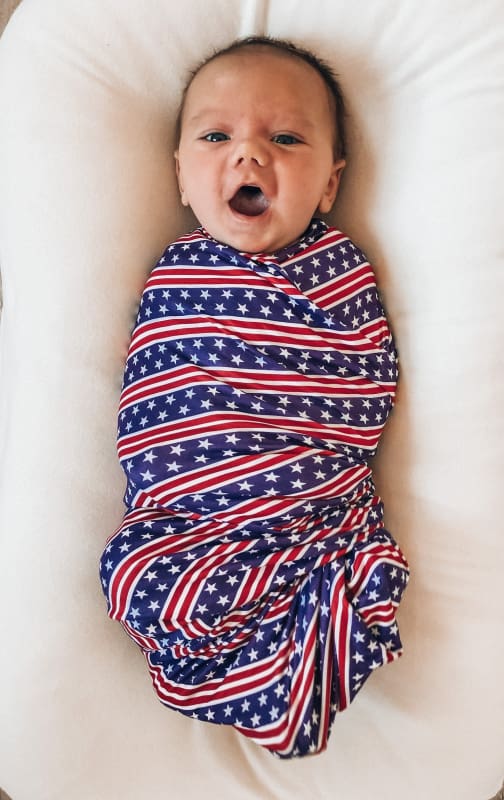 Stars & Stripes | Swaddle or Kids Throw Blanket - blankets