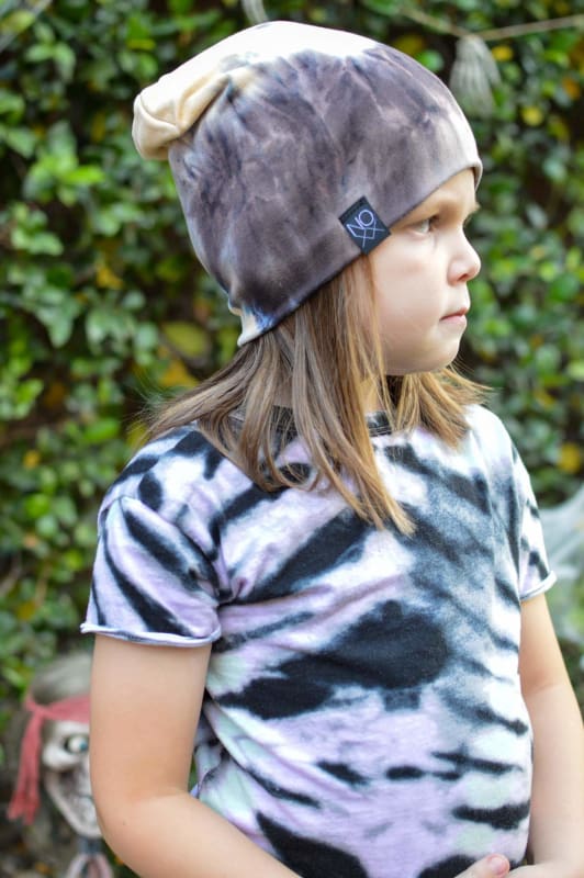 Tan Tie-Dye | Sweater Knit Beanie - Beanies