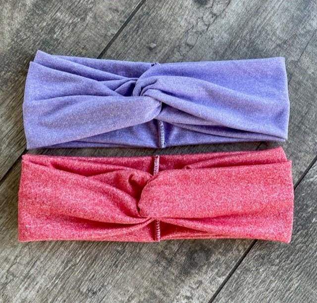 Twisted Turban Headbands (Multiple Color Choices) - Heather Red - Headbands