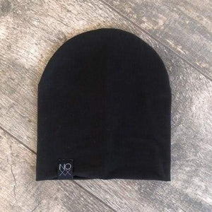 Black | Jersey Knit Beanie - Beanies