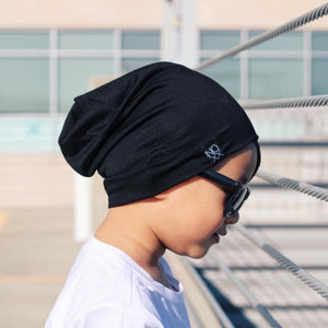 Black | Jersey Knit Beanie - Beanies