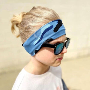 Blue Camouflage Boy-Band (Bandanna Style Headband) - Headbands
