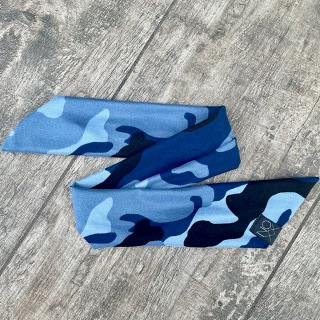 Blue Camouflage Boy-Band (Bandanna Style Headband) - Headbands