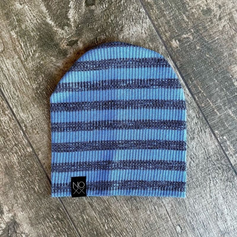 Blue Stripes | Ribbed Knit Beanie - Beanies