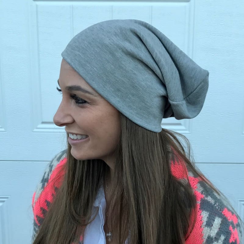 Cement Gray | Sweater Knit Beanie - Beanies