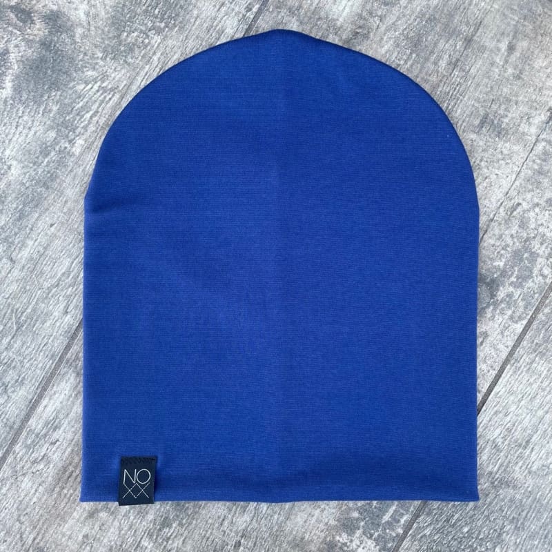 Deep Denim Blue | Jersey Knit Beanie - Beanies