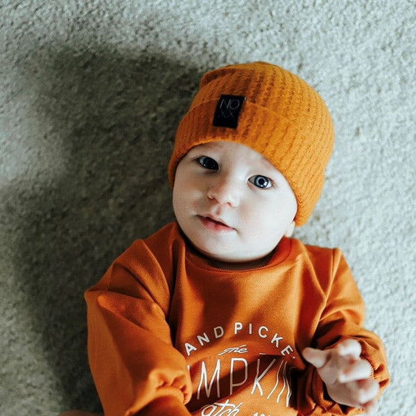 Deep Mustard Cozy Waffle Knit Beanie NOXX