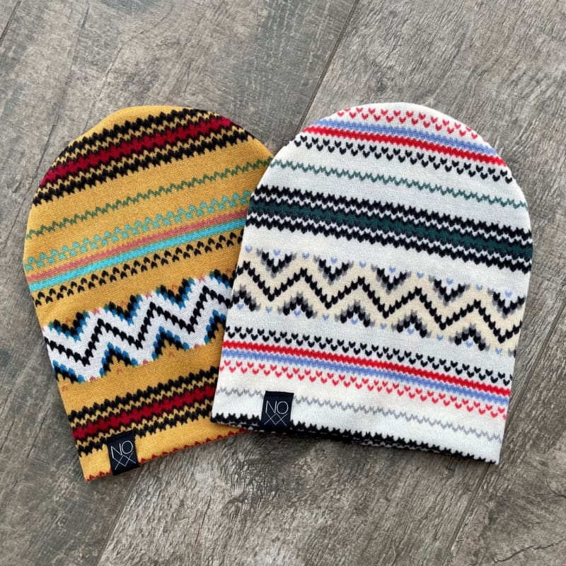 Winter Fair Isle | Sweater Knit Beanies - Beanies