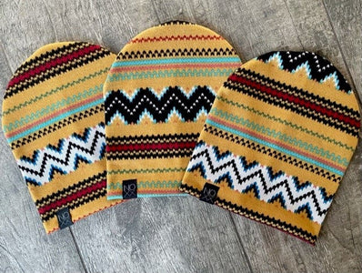 Winter Fair Isle | Sweater Knit Beanies - Beanies