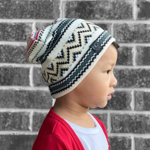 Winter Fair Isle | Sweater Knit Beanies - Newborn / White Fair Isle - Beanies