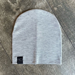 Gray | Jersey Knit Beanie - Beanies