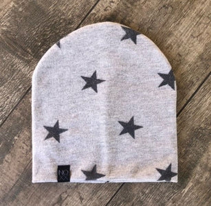 Gray Star | Cozy Sweater Knit Beanie (ADULT SIZE) - Beanies