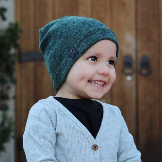 Heather Forest Green | Cozy Sweater Knit Beanie - Beanies