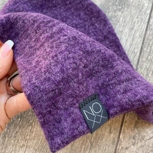 Heather Purple | Cozy Sweater Knit Beanie - Beanies