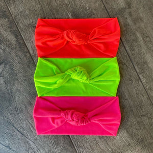 Jersey Knit Neon Colors | Knotted Headbands - Headbands