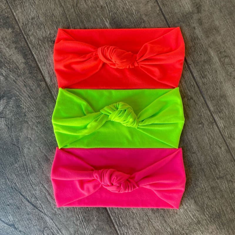 Jersey Knit Neon Colors | Knotted Headbands - Headbands