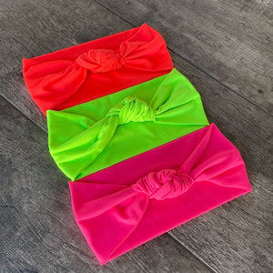 Jersey Knit Neon Colors | Knotted Headbands - Headbands