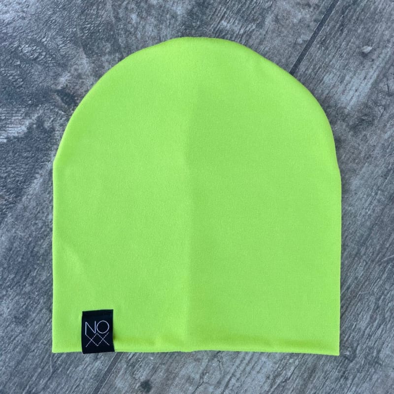 Lime | Brushed Jersey Knit Beanie - beanies