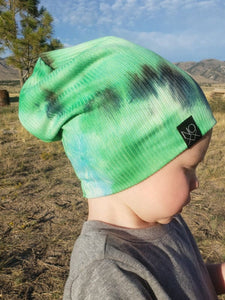 Frankenstein Lime Tie-Dye | Ribbed Knit Beanie - Beanies