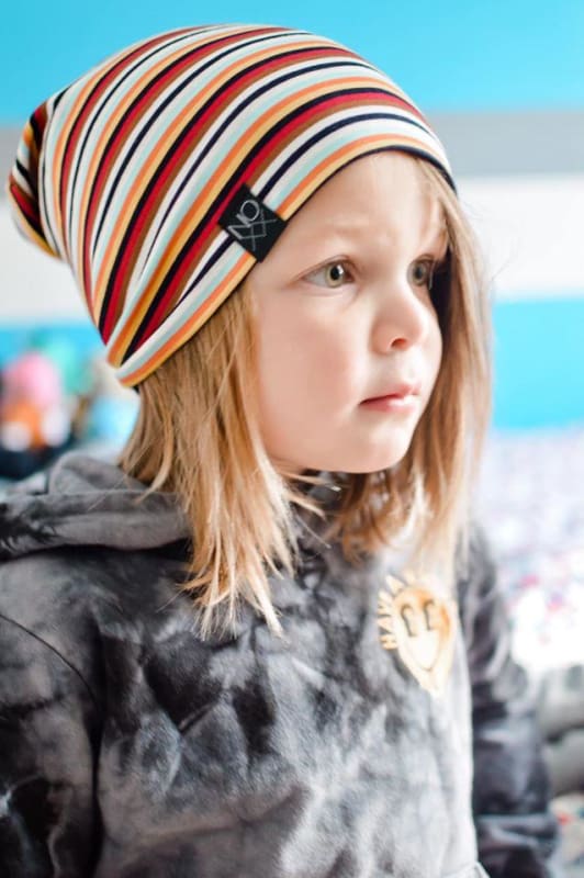 Multi Stripes | Jersey Knit Beanie - Beanies