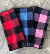 Multiple Color Choices | Signature Style Burp Cloths - Pink/Black Buffalo Plaid - Burp Cloth