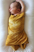 Mustard Tie-Dye | Swaddle/Baby Blanket - blankets