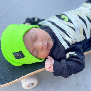 Neon Green | Jersey Knit Beanie - Beanies