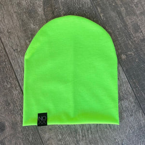 Neon Green | Jersey Knit Beanie - Beanies