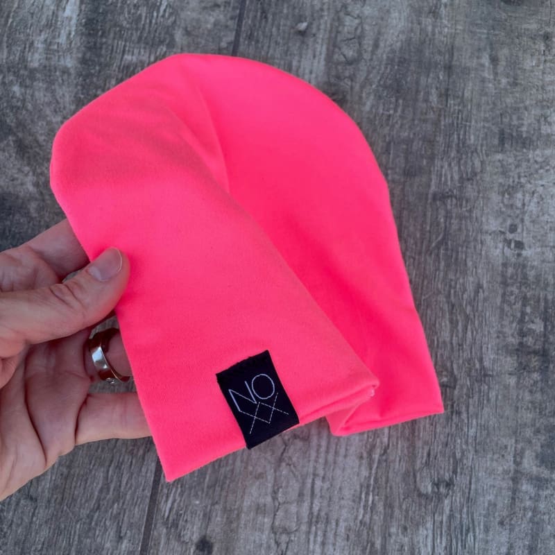 Neon Pink (New) | Jersey Knit Beanie - beanies
